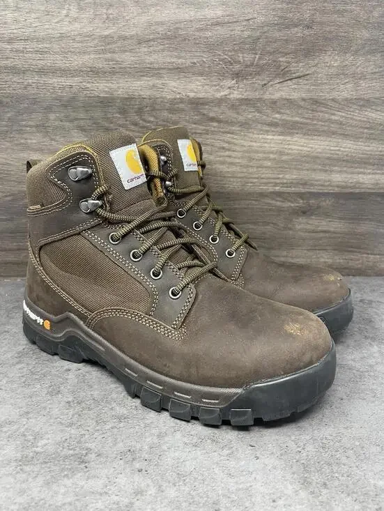 Carhartt Rugged Flex Waterproof Work Boots Mens Size 9.5 W Brown - Picture 4 of 10